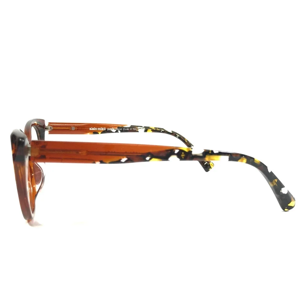 Alain Mikli Eyeglasses Frames Coralti A03142 006 Brown Yellow Mosaic 52-15-145
